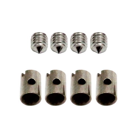 Technical 8Pcs Silver Solderless Cable Nipples 5mm Throttle Choke for Motorcycle Scooter Quad Mower ► Photo 1/6