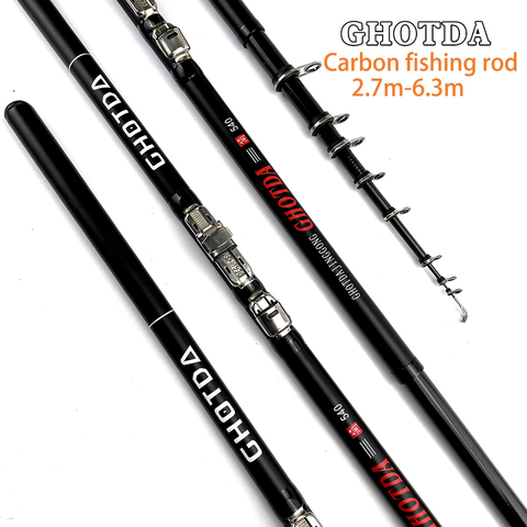 GHOTDA Ultra Light Carbon Feeder Fishing Telescopic Rock Fishing Rod Portable Travel Sea Lake Fishing Rod ► Photo 1/6