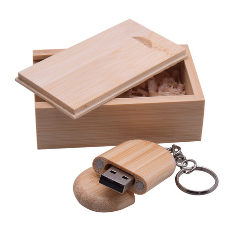 Wooden Pen Drive 64GB 32GB Memory Stick 16GB 8GB 128MB Key Chain USB Flash Drive 2.0 Wooden Pendrives with Box Custom Logo Gifts ► Photo 1/6