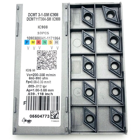 DCMT11T304 DCMT11T308 SM IC907 IC908 internal turning tool dcmt 11t304 carbide insert turning tool tool lathe turning insert ► Photo 1/6