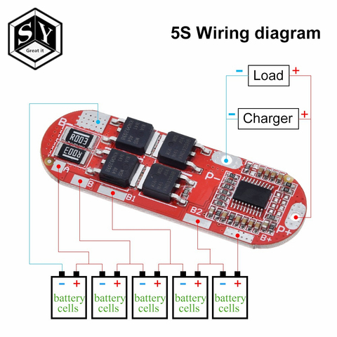 Bms 1s 2s 10a 3s 4s 5s 25a Bms 18650 Li-ion Lipo Lithium Battery Protection Circuit Board Module Pcb Pcm 18650 Lipo Bms Charger ► Photo 1/6