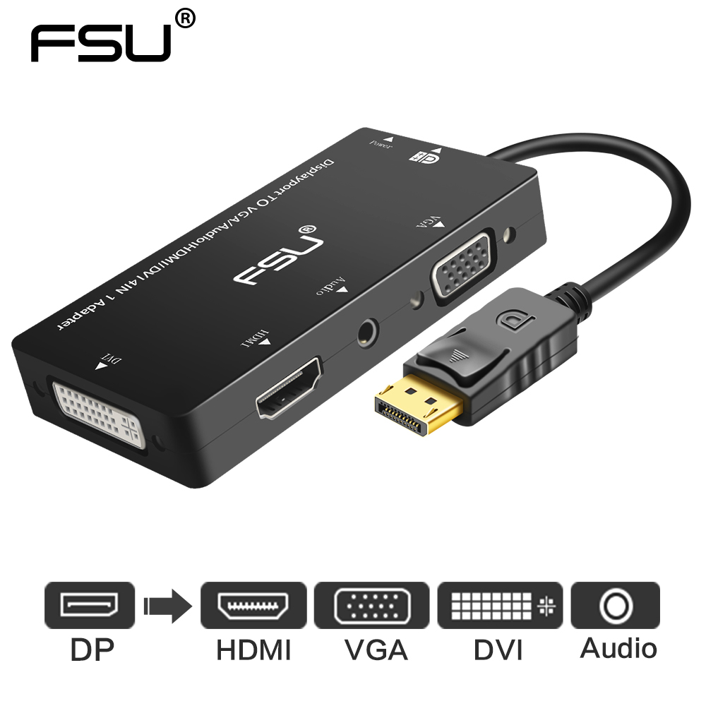 FSU Displayport DP Male to DVI HDMI VGA Female Adapter Display Port Cable For Computer Monitor - Price history & Review | AliExpress Seller - FSU Official Store | Alitools.io