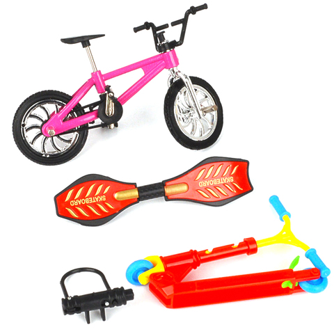 Hot Sale Set Mini Scooter Two Wheel Scooter Children's Educational Toys Finger Scooter Bike Fingerboard Skateboard Model Toys ► Photo 1/6