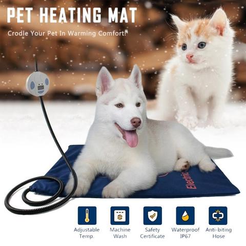 US/UK/EU Plug Pet Heat Pad Electric Heated Mat Blanket For Puppy Dog Cat Winter Pet Pad Cat Blanket Dog Beds For Small Dogs Home ► Photo 1/6