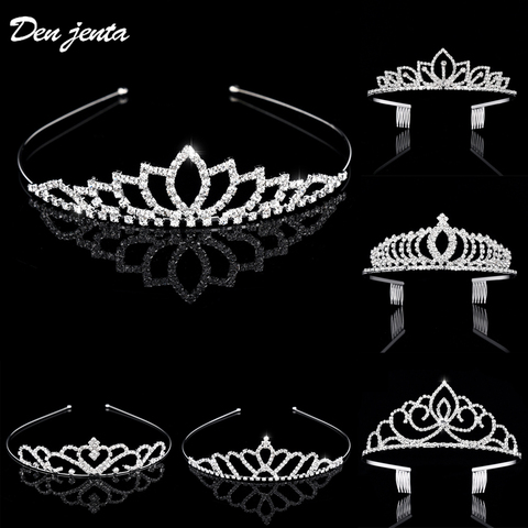 Fashion Bridal Crystal Tiara Flower Girls Bridesmaid Tiaras And Crowns Hair Jewelry Wedding Hair Accessories Chidren's Crowns ► Photo 1/6