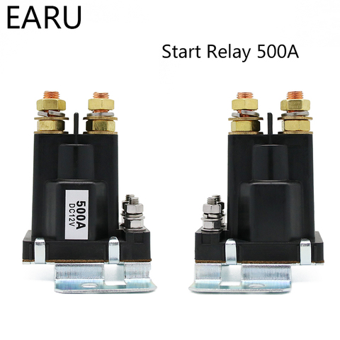 Dual Battery Start Relay 4 Pin Large Current 500A 12V 24VDC Car Power Switch,Starting Relay,Auto Start Contactor Heavy Current ► Photo 1/6