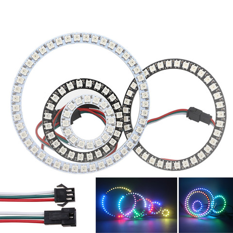WS2812B DIY RGB LED Ring 8 16 24 35 45 Pixels WS2812 Round LED Modules SK6812 5050 Built-in RGB Addressable DC5V LED Circle Ring ► Photo 1/6