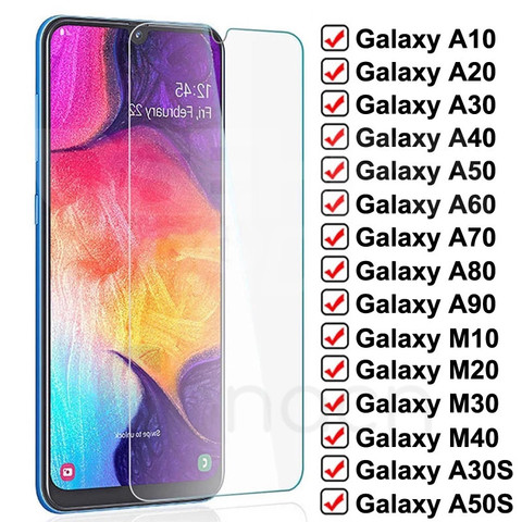 9D Protective Glass On For Samsung Galaxy A10 A20 A30 A40 A50 A60 A70 A80 A90 Tempered Glass Samsung M10 M20 M30 M40 Screen Film ► Photo 1/6