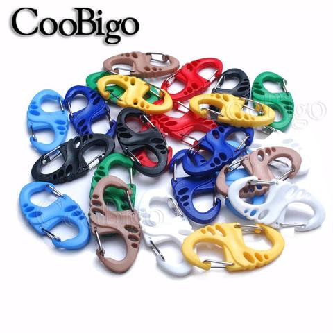 10pcs Colorful Carabiner 8 S Shape Snap Hook Clip For Outdoor Camping Molle Backpack Hanger Buckle Quick Release Key Chain Ring ► Photo 1/6