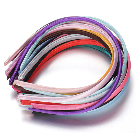 10pcs 9mm Fabric Covered Headband Colorful Hair Hoops Blank Base Settings For DIY Making Kids Girls Hair Accessories Findings ► Photo 1/6