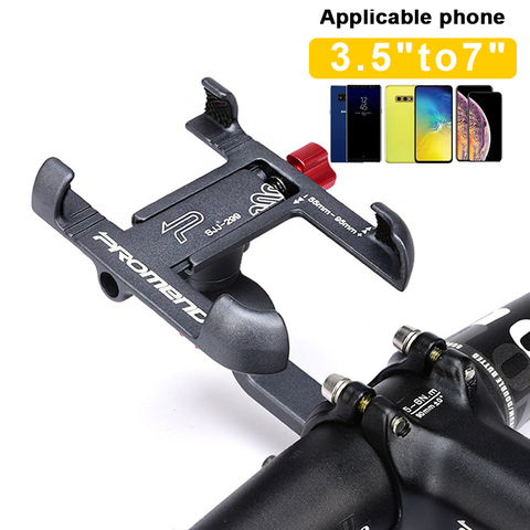 Universal Aluminum Alloy Bike Bicycle Phone Holder Racks Motorcycle Handlebar Mount Non-Slip Moblie Cell Phone Clip for Bike ► Photo 1/6