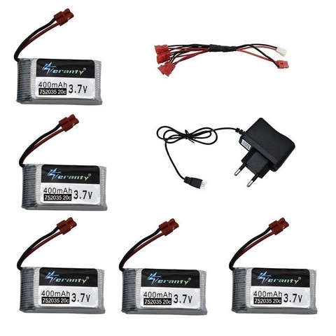 3.7V 400mah Lipo Battery + charger For SYMA X15 X5A-1 X15C X15W RC Drone Helicopter Spare Parts 3.7v Rechargeable battery 702035 ► Photo 1/3