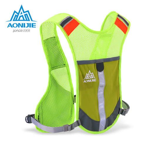 AONIJIE E884 Reflective Hydration Pack Backpack Rucksack Bag Vest Harness Water Bottle Hiking Camping Running Marathon Race ► Photo 1/6