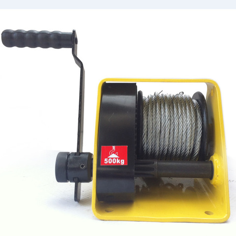 Heavy-Duty Winch with Brake Heavy-Duty Manual Winch Hand-Cranking Traction Machine ► Photo 1/6