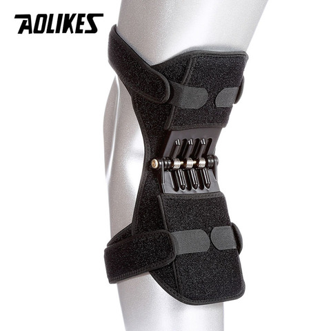 AOLIKES Joint Support Knee Pad Breathable Non-slip Lift Pain Relief For Knee Power Spring Force Stabilizer Knee booster For Elde ► Photo 1/6