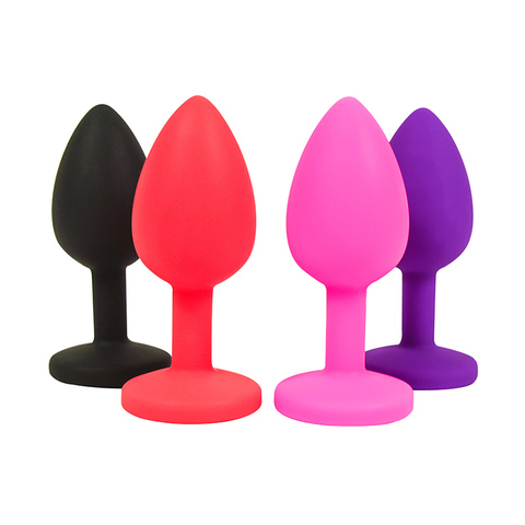 Silicone Anal Sex Toys for Women Men Erotic Butt Plugs with Colorful Crystal Jewelry Adult Beads Anus Product Anal Plug ► Photo 1/6