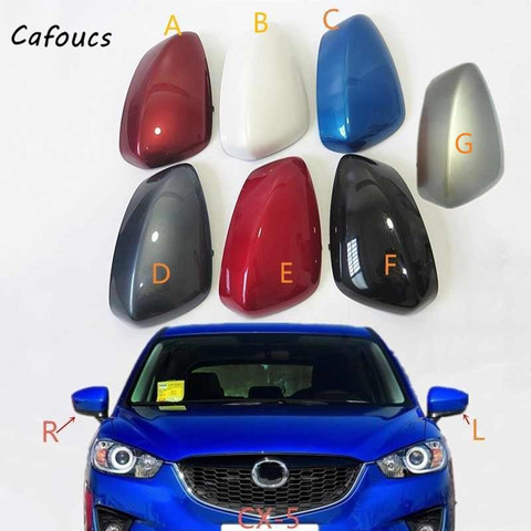 Cafoucs Rearview Mirror Cover Cap Side Wing Mirror Shell Housing  For Mazda CX-5 CX5 2013 2014 Accessories ► Photo 1/2