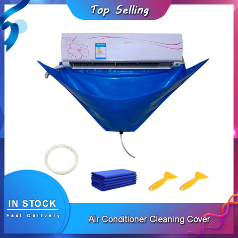 Air Conditioner Cleaning Cover With Water Pipe Waterproof Air Conditioner Below 1.5P Cleaning Dust Protection Cleaning Cover Bag ► Photo 1/6