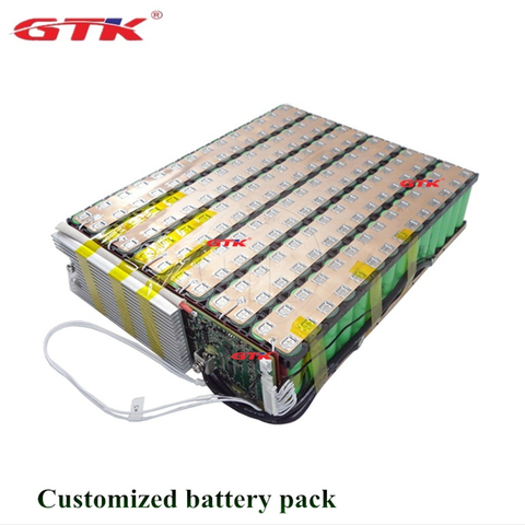 GTK high capacity Li-ion battery Pack 12S 44.4V 60Ah 40Ah 50Ah lithium battery pack with BMS for ebike/ tricycle +  5A charger ► Photo 1/5