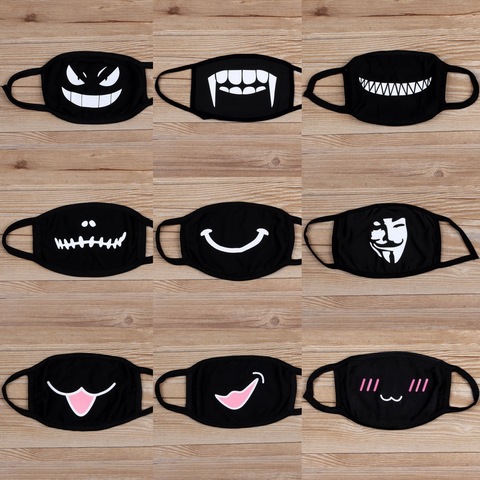 Cotton Dust Mask Cartoon Expression Muffle Face Respirator Anti PM2.5 Mask New Windproof Reusable Anti-fog Protective Mouth Mask ► Photo 1/6