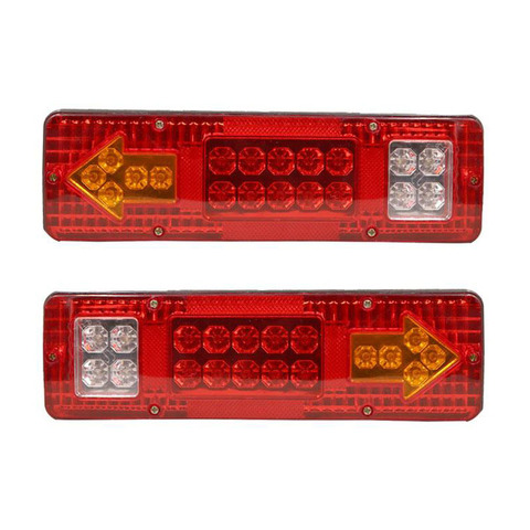 2pcs 12V Led Rear Tail Lights Lamp 5 Function For Trailer Caracan Truck 19Led Trailer Lights LED Stop Lights ► Photo 1/4