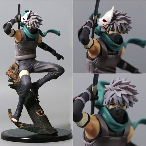 23CM Anime naruto figurine Change head Hatake Kakashi PVC Action Figure The Dark Kakashi Figures Collectible Toy ► Photo 1/6