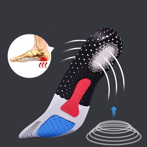 1pair Unisex Solid Silicone Gel Insoles Foot Care For Plantar Fasciitis Heel Spur Sport Shoe Pad Insoles Arch Orthopedic Insole ► Photo 1/6
