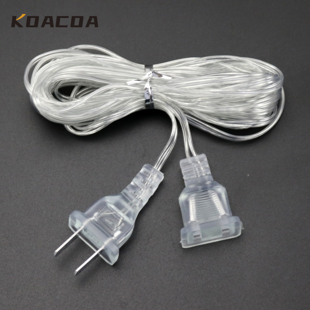 3m Power Extension Cable Plug Extender Wire For LED String Christmas Lights