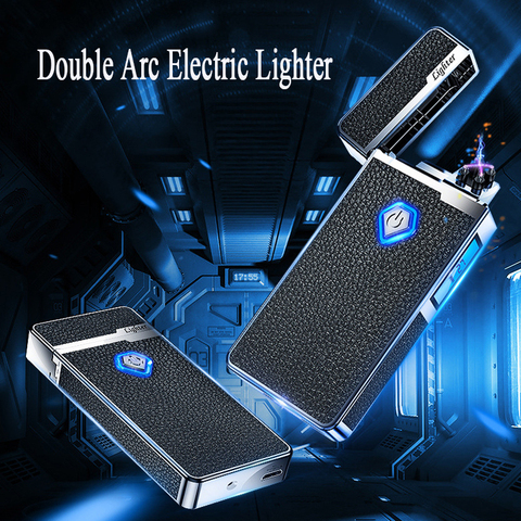 Creative Electric Lighter Cool Windproof Flameless Plasma USB Lighters With Power Display Smoking Accessories Men Gifts ► Photo 1/6