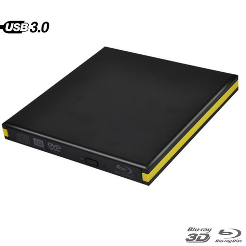 USB 3.0 External Blu-Ray Optical drive Bluray BD-rw Burner BD-RE CD/DVD RW Writer Play 3D 4K Blu-ray Disc for Laptop desktop PC ► Photo 1/6