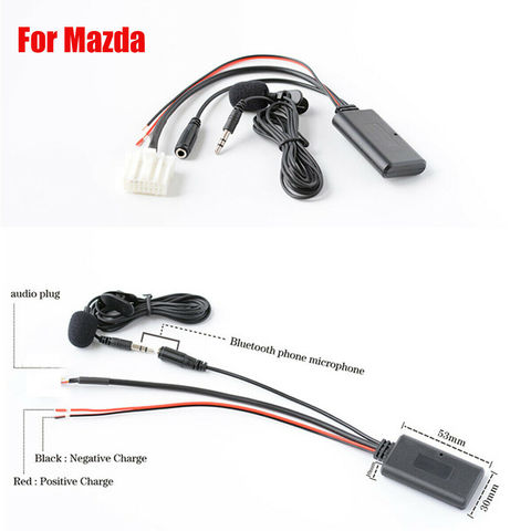 Hot Car AUX Audio Cable Adapter Bluetooth Mic For Mazda 3 5 6 MX-5 RX-8 Stereo Radio ► Photo 1/6