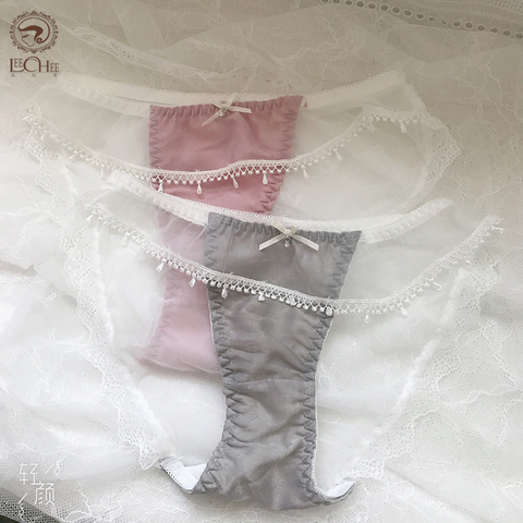 Cute Japanese Panties Women Sexy Lace Panties Pink Panties MeshTransparent Underwear Women BriefsLingerie Ropa Interior Femenina ► Photo 1/6