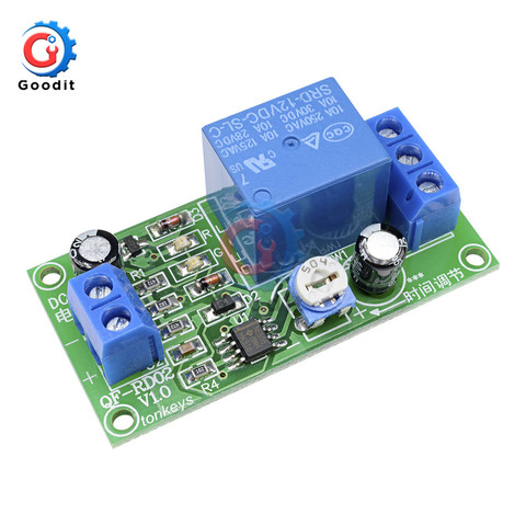 DC 12V NE555 Time Delay Relay Module 0-60s Adjustable Timer Switch Relay 1 Channel Delay Relay Shield Board ► Photo 1/6