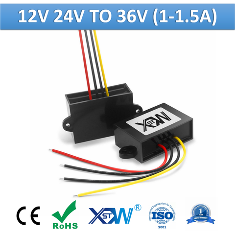 XWST 12v 24v to 36v DC DC Converters Non Isolated 1A 1.5A Step Up Boost Power Converter 36v Voltage Regulator Stabilizer ► Photo 1/6