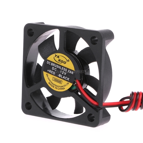 DC 12V 0.12A 2-Pin 50x50x10mm PC Computer CPU System Brushless Cooling Fan 5010 Dropship ► Photo 1/6