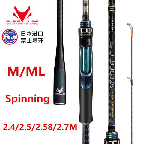2022 New Fuji M ML Power Lure Rods 2.4m2.58m2.7m Import high Carbon Ultralight Fast Tuning Long Shot Spinning Lure Fishing Rods ► Photo 1/5