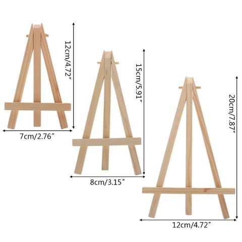 Natural Wood Mini Easel Frame Tripod Display Meeting Wedding Table Number Name Card Stand Display Holder Children Painting Craft ► Photo 1/6