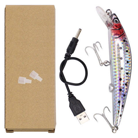 High quality Twitching fishing lure electric USB charging Lures simulation fish bait minnow spinnerbait metal accessories ► Photo 1/5