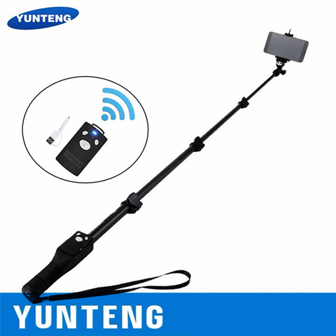 100% Original Brand YUNTENG 1288 Selfie Sticks Handheld Monopod + Phone Holder + Bluetooth Shutter for Phone GoPro Camera ► Photo 1/6