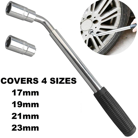 Telescoping Lug Wrench Spanner Lug Wheel Wrench With Sockets Wrench Car Repair Tools 17/19, 21/23mm ► Photo 1/5