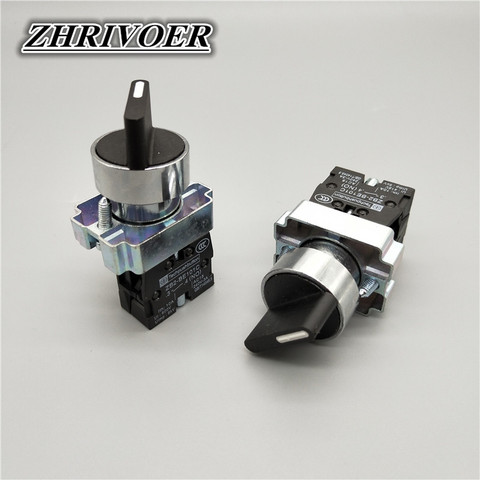 22mm XB2-BD21 XB2-BD33  2/3 Position Self-locking Knob Switch Select Switch 10A/660V Rotary switch ► Photo 1/6