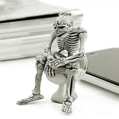 Fashion Keychain Horror Personality Skeleton Skeleton Pendant Men's Jewelry Car Keychain Gift Halloween Accessories ► Photo 1/5