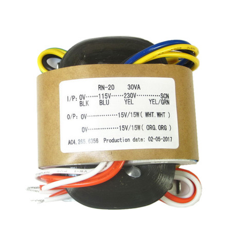 30W R core transformer dual 6V 9V 12V 15V 18V 24V 30V for preamplifier dac ► Photo 1/6