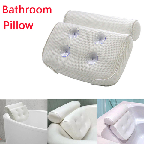 Mesh Headrest Backrest Bathroom Bathtub Pillow Non-Slip Cushioned Bath Tub  Spa Pillow With Suction Cups Bath Cushion