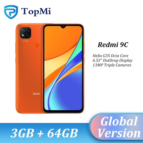 Global Version Xiaomi Redmi 9C Mobile Phone 3GB RAM 64GB ROM 13MP Triple Camera MTK Helio G35 5000mAh Battery Redmi9c ► Photo 1/6