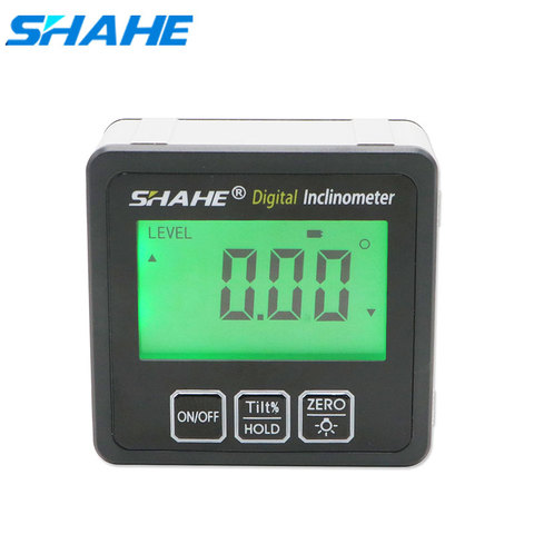 SHAHE Aluminum alloy Digital Protractor Inclinometer Level box Digital Angle Finder Bevel Box with Bottom built-in magnet ► Photo 1/6