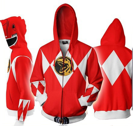 Mighty Morphin 3D Print Zipper Hoodie Cool Fashion Men/Women/Kids Long Sleeve Hoodies Sweatshirt Casual Cosplay Jacket Clothes ► Photo 1/6