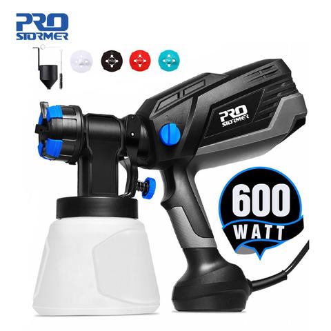 600W Spray Gun Paint Sprayer Electric 4 Nozzle Sizes HVLP Household 1000ml Flow Control Airbrush Easy Spraying by PROSTORMER ► Photo 1/6