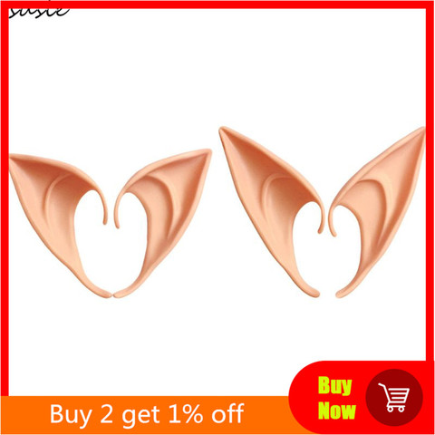1 Pair Halloween Party Elven Elf Ears Pointed Anime Fairy Cospaly Costumes Vampire Soft Christmas Party Mask ► Photo 1/6