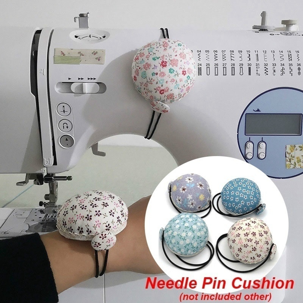 1pc Wrist Pin Cushion With Random Color, Round Shape, Accessories
